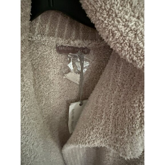 $198 Barefoot Dreams CozyChic Striped Print Angular Cardigan sz Medium - Picture 4 of 5